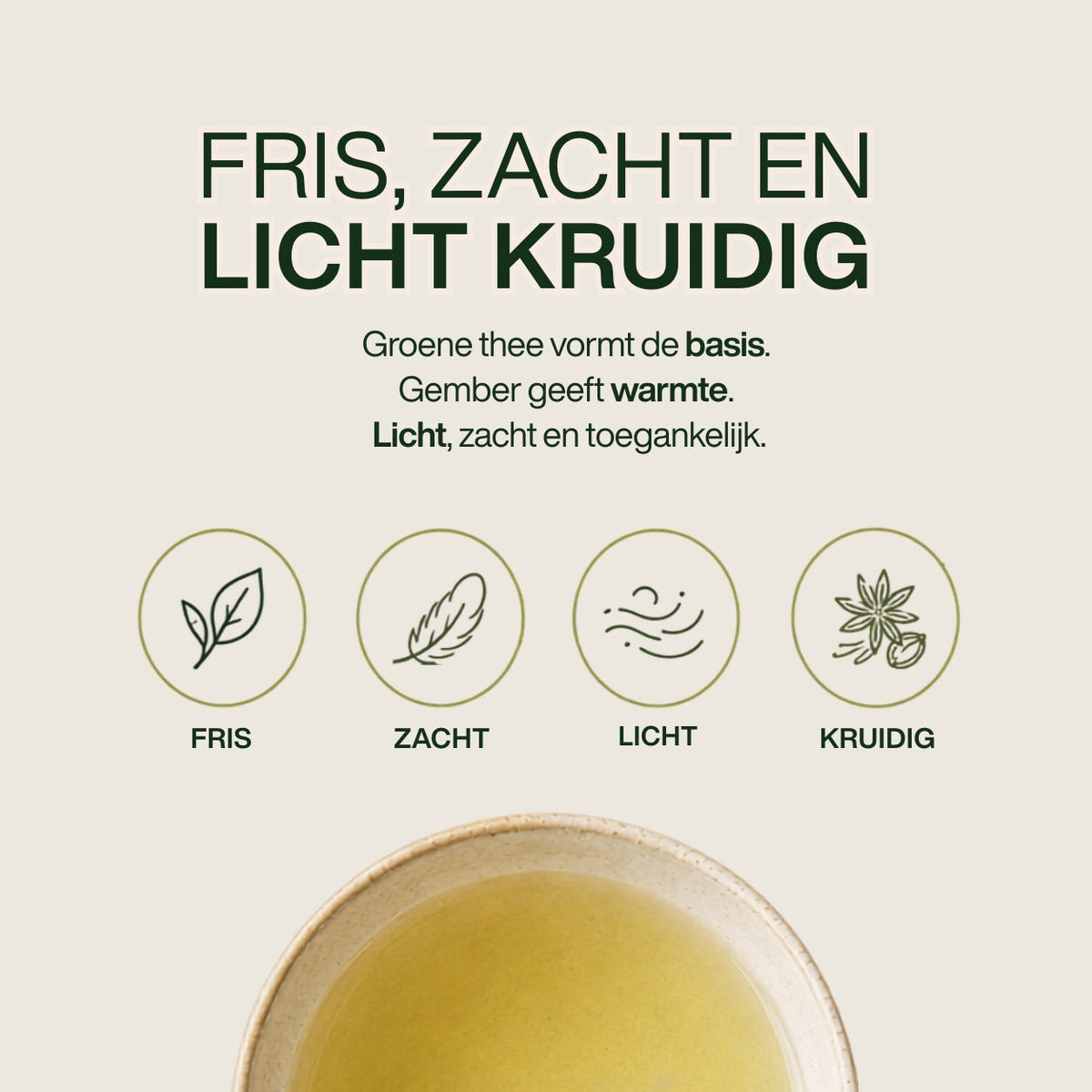 Gember met Groene Thee | Licht, fris & mild
