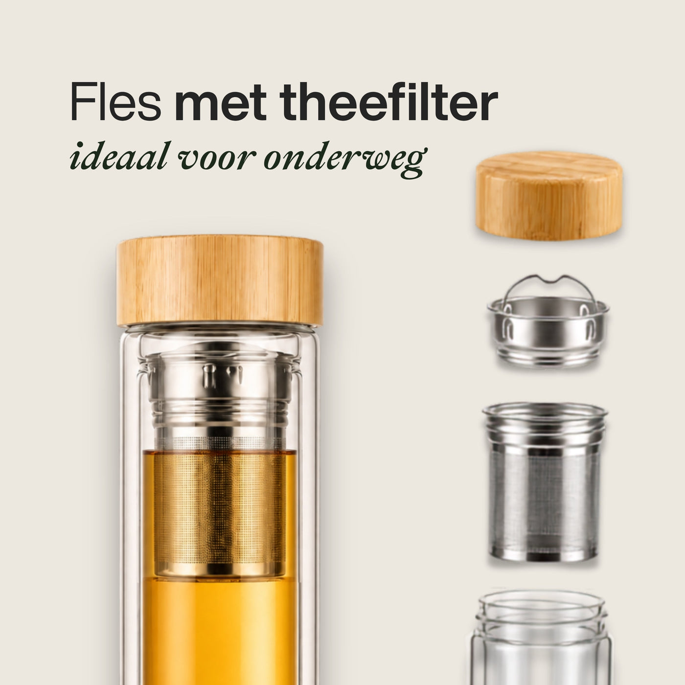 Fles met theefilter | Met gemak verse thee zetten